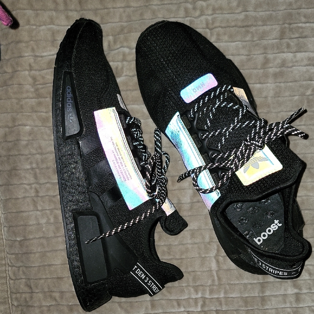 Adidas Black NMD R1 with Iridescent Details